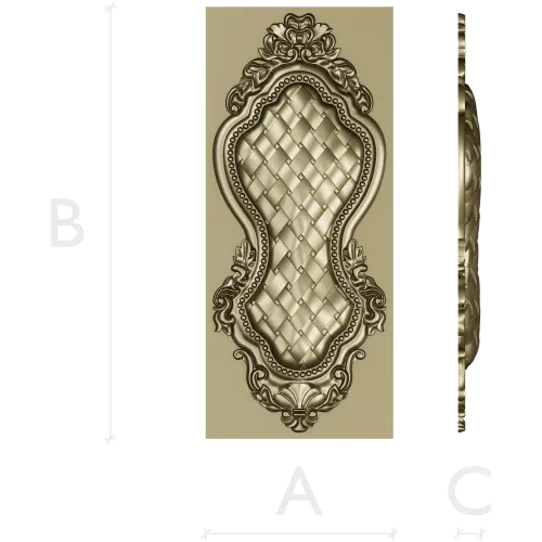 Ornate Basket Weave Decorative Panel STL Model for CNC