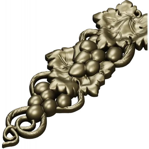 Elegant Grapevine Relief 3D Model for CNC