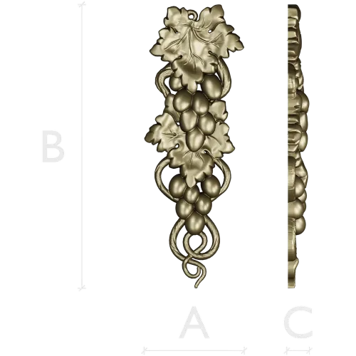 Elegant Grapevine Relief 3D Model for CNC