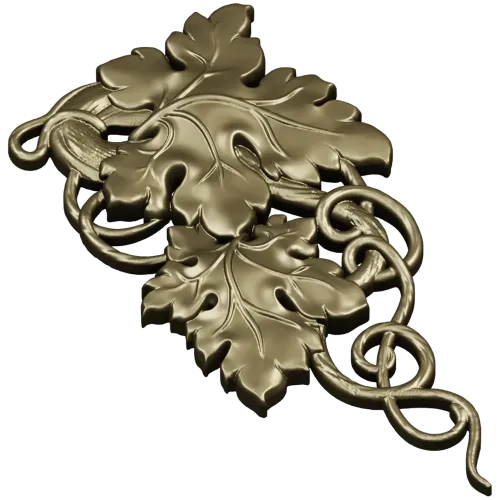Grapevine Carving 3D Model for CNC Milling in STL Format