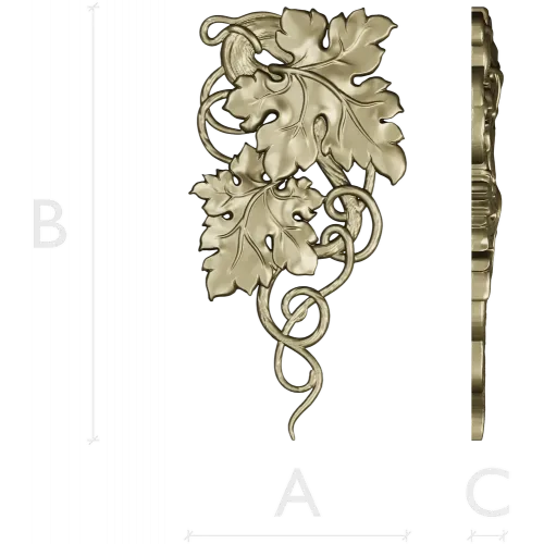 Grapevine Carving 3D Model for CNC Milling in STL Format