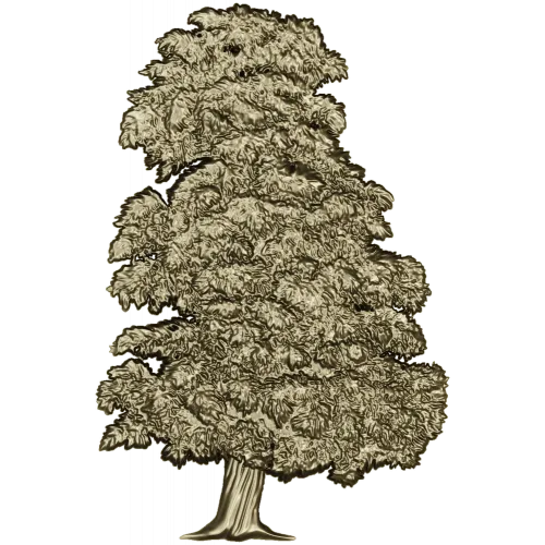 Ornamental Tree 3D Model for CNC Milling in STL Format