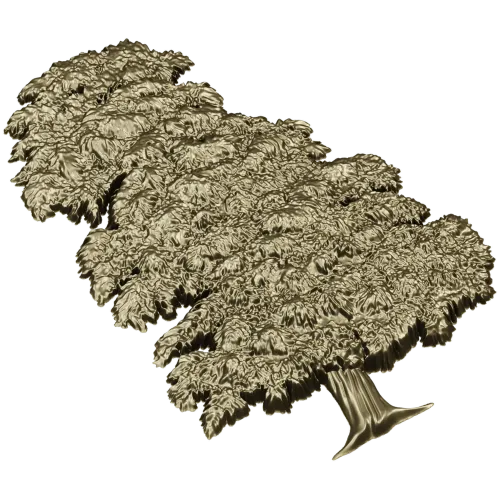 Ornamental Tree 3D Model for CNC Milling in STL Format