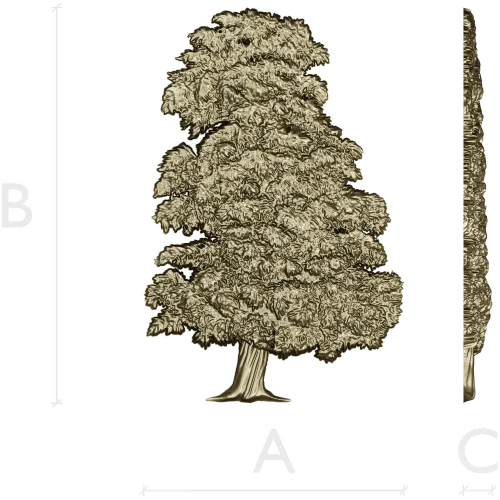 Ornamental Tree 3D Model for CNC Milling in STL Format