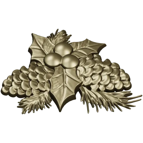 Резная композиция со шишками - STL для ЧПУ