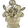 Корзинка с каллами - 3D модель STL для ЧПУ