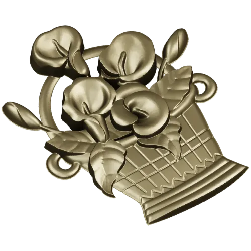 Корзинка с каллами - 3D модель STL для ЧПУ