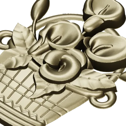 Корзинка с каллами - 3D модель STL для ЧПУ