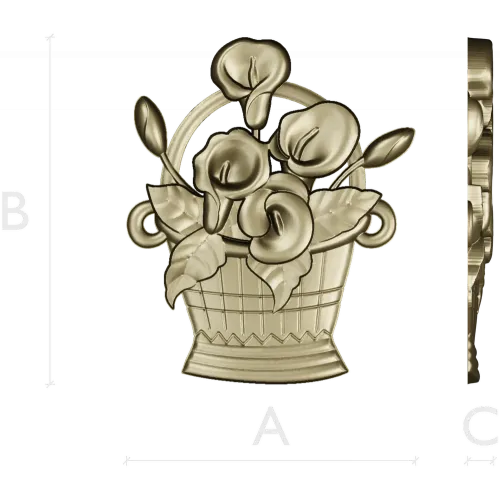 Корзинка с каллами - 3D модель STL для ЧПУ