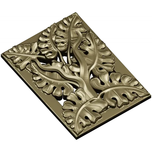 Рельефная панель "Златолист" - 3D модель STL для ЧПУ