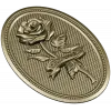 Detailed Rose Plaque 3D Model STL for CNC Milling