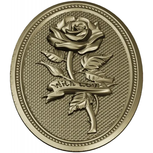 Detailed Rose Plaque 3D Model STL for CNC Milling