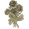 Detailed 3D STL Model of a Bouquet of Roses with "Happy Birthday" Ribbon for CNC Milling
