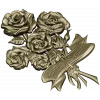 Detailed 3D STL Model of a Bouquet of Roses with "Happy Birthday" Ribbon for CNC Milling