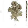 Detailed 3D STL Model of a Bouquet of Roses with "Happy Birthday" Ribbon for CNC Milling