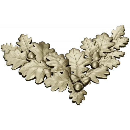 Oak Leaf and Acorn Decorative Corner STL Model for CNC