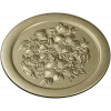 Круглый медальон с цветочным рельефом - stl модель для ЧПУ