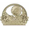 Floral Basket 3D STL Model for CNC Milling