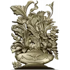 Ornate Floral Vase 3D Model for CNC Milling STL