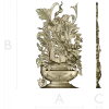 Ornate Floral Vase 3D Model for CNC Milling STL