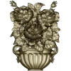 Floral Bouquet in Classic Vase 3D Model STL for CNC Milling