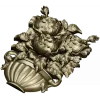 Floral Bouquet in Classic Vase 3D Model STL for CNC Milling