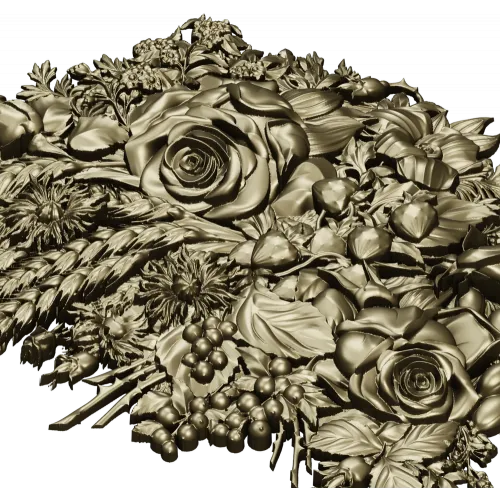 Рельефный букет - STL 3D модель для ЧПУ