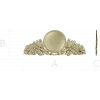 Декоративная накладка с медальоном и розами - 3D модель STL для ЧПУ