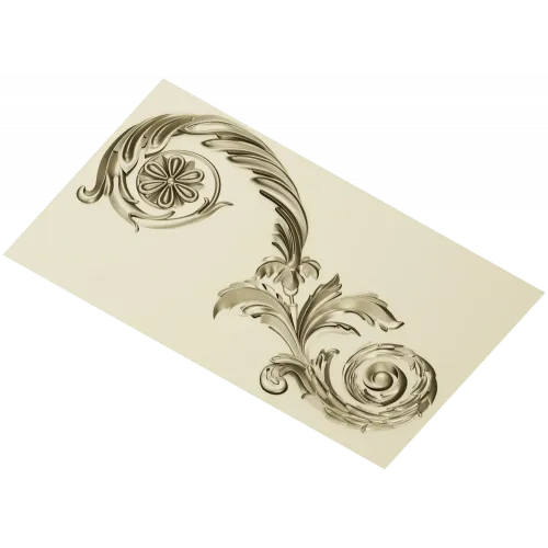 Elegant Floral Acanthus STL Model for CNC Milling