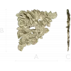 Floral Embrace - Detailed Corner Floral STL Model for CNC