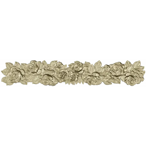 Detailed Floral Garland CNC STL Model for Wood Carving