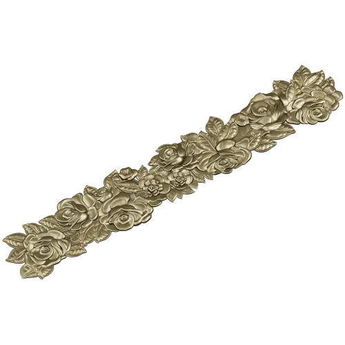Detailed Floral Garland CNC STL Model for Wood Carving