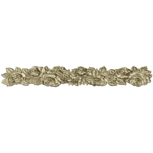Detailed Floral Garland CNC STL Model for Wood Carving