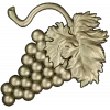 Detailed Grapes and Leaves STL Model for CNC Milling
