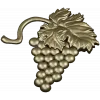 Detailed Grapes and Leaves STL Model for CNC Milling
