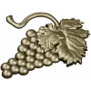 Detailed Grapes and Leaves STL Model for CNC Milling