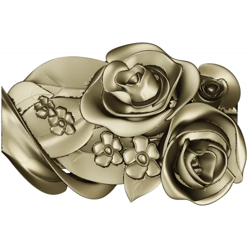 Rose Blossom Cluster STL Model for CNC Milling