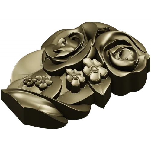Rose Blossom Cluster STL Model for CNC Milling