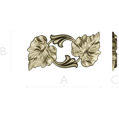 Detailed Floral Vine STL Model for CNC Milling