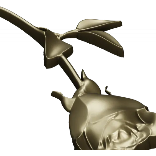 Лежащая роза - 3D модель в формате STL для ЧПУ