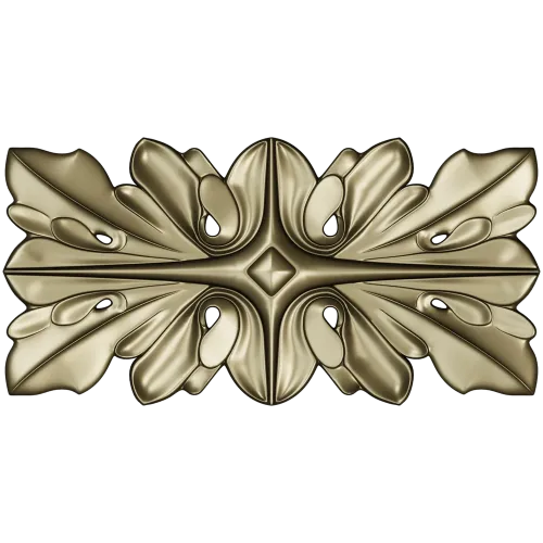 Ornamental Floral Decorative Panel STL Model for CNC Milling