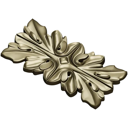 Ornamental Floral Decorative Panel STL Model for CNC Milling