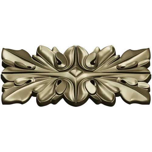 Ornamental Floral Decorative Panel STL Model for CNC Milling