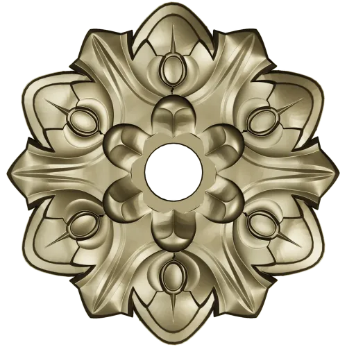 Floral Medallion STL Model for CNC Milling