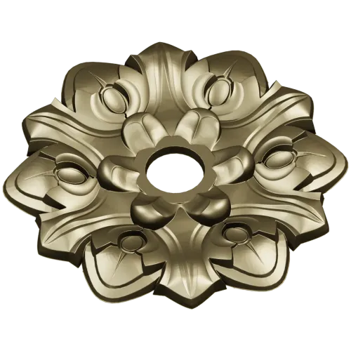 Floral Medallion STL Model for CNC Milling