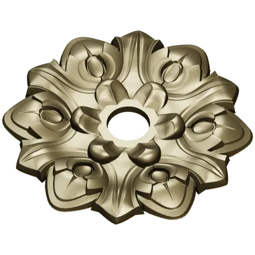 Floral Medallion STL Model for CNC Milling