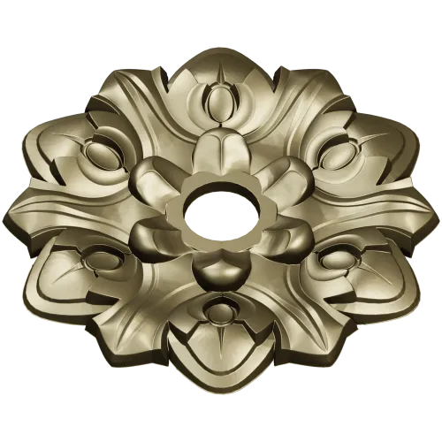 Floral Medallion STL Model for CNC Milling