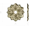 Floral Medallion STL Model for CNC Milling