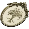 Floral Elegance Medallion 3D STL Model for CNC