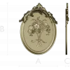 Floral Elegance Medallion 3D STL Model for CNC